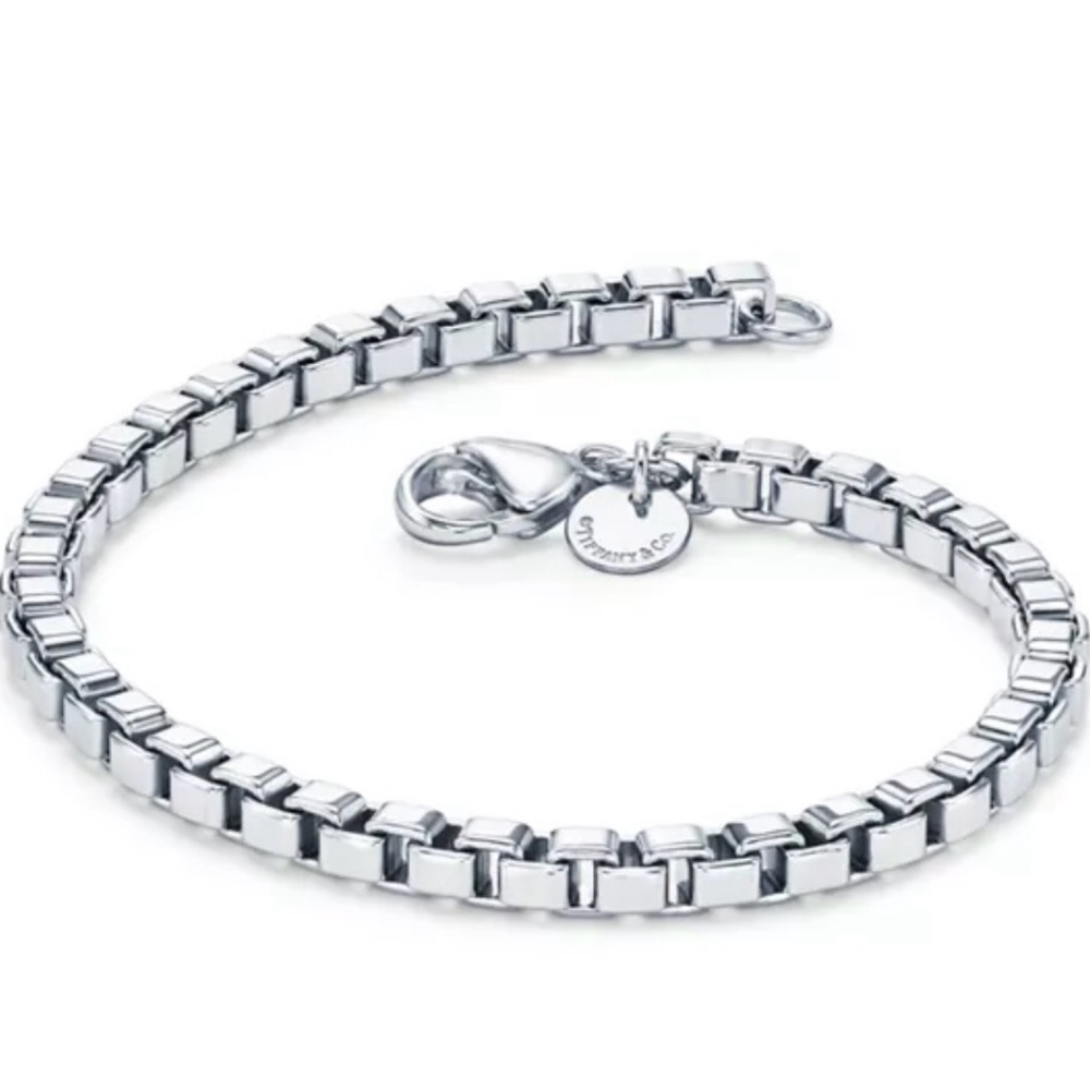 Tiffany & Co. Sterling Silver Box Chain Bracelet - Picture 4 of 5